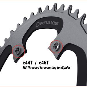 Praxis Works E-Ring - 110 BCD NW 1x 44t Direct threaded click to zoom image